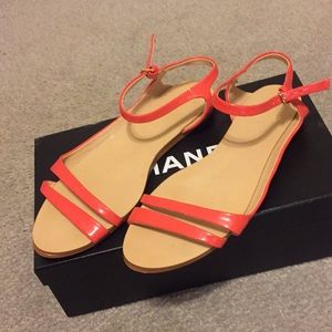 Zara coral sandals
